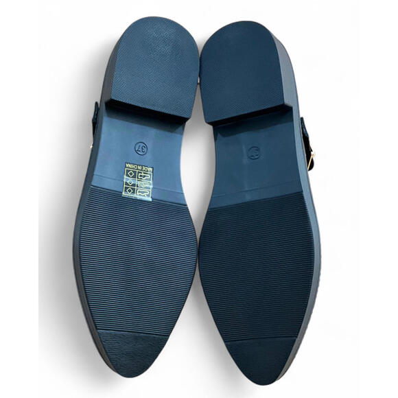 NIB Y2K Black Patent Faux Leather Chunky Platform Pointed Toe Mary Jane Shoes - Picture 7 of 7